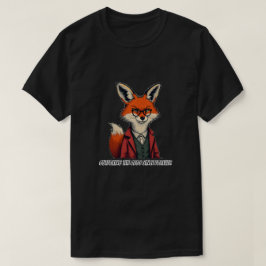 Camiseta Raposa Vermelha Inteligente em Óculos e Aterro - C