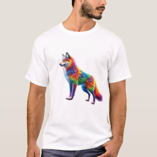 Camiseta Raposa Whimsical de Matizes Radiantes