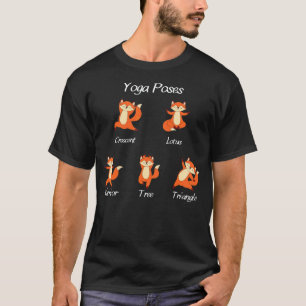 Camiseta Raposa Yoga Zen Raposa Pose de Yoga Meditação Home
