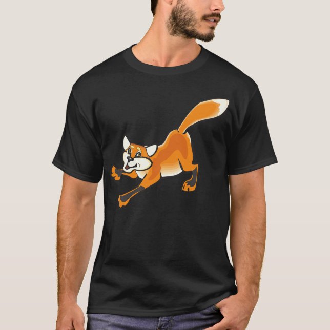 Camiseta raposas animais cães  (Frente)