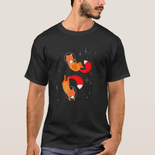 Camiseta Raposas Astronautas Raposas Cónicas Arte Espacial