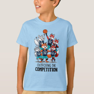 Camiseta Raposas De Basquete Que Ultrapassam Os Competidore