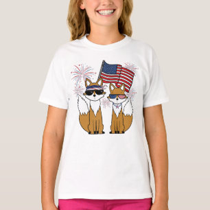 Camiseta Raposas Patrióticas Descoladas