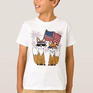 Camiseta Raposas Patrióticas Descoladas