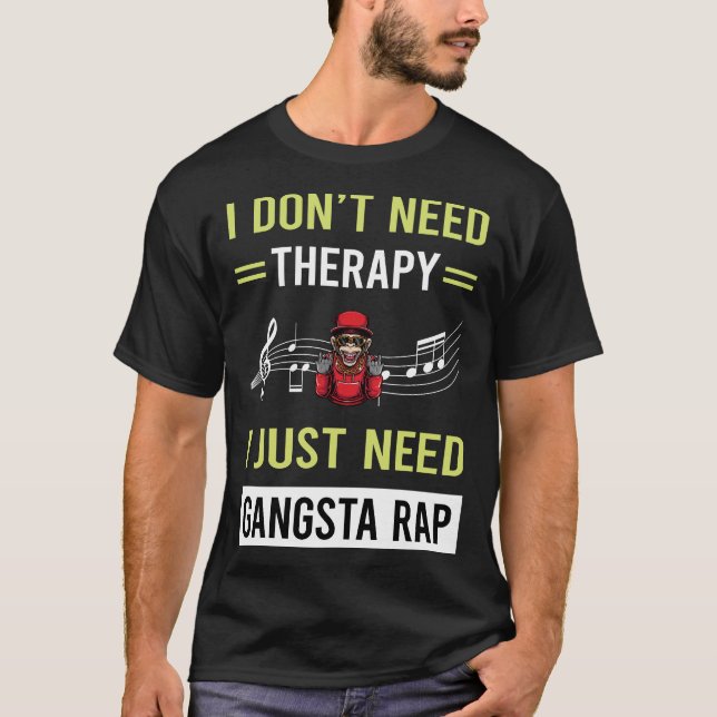 Camiseta Rapper de Rapper Gangsta Rap de Terapia (Frente)