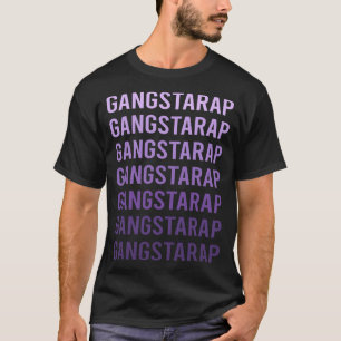 Camiseta Rapper Gangsta Rap Rapper de Texto Roxo