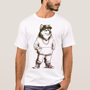 Camiseta Rapper Malamute Funny Dog Design