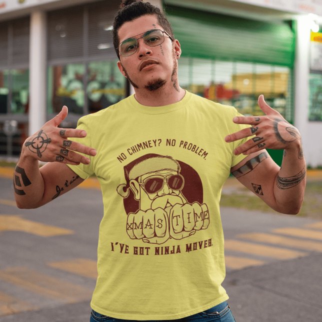 Camiseta Rapper Papai Noel: Batidas e Presentes (Criador carregado)