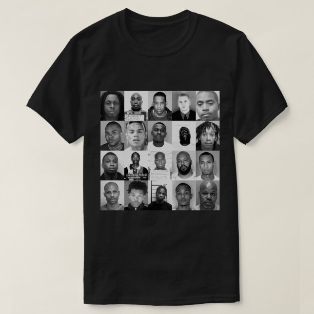 Camiseta Rappers Mugshots Sticker.png (Frente do Design)