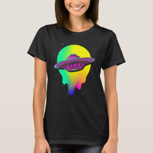 Camiseta Rapto Colorido De Alienígena De Ficção Científica