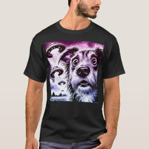 Camiseta Rapto de Cães de OVNI - Encontro de Alienígena
