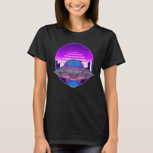 Camiseta Rapto Ufo Acredita Nos Anos 80 Vaporwave Retro Ali