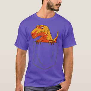 Camiseta Raptor Engraçado Velociraptor no Pocket Dinossauro