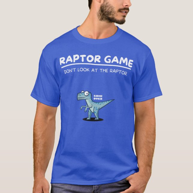 Camiseta Raptor Game Funny Dinosaur Meme Comic Velociraptor (Frente)