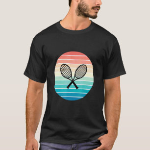 Camiseta Raquetas Tênis Cruzadas Estilo Retrosolar Para Pla