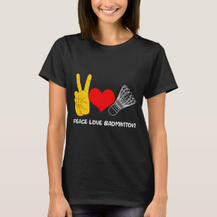 Camiseta Raquete de Badminton Esporte Coração Golpes Amor 
