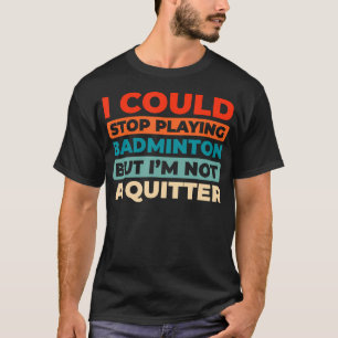 Camiseta Raquete de Badminton Retro - Raquete de Jogador Vi