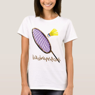 Camiseta Raquete de badminton roxa