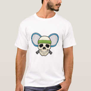Camiseta Raquete de tênis crânio