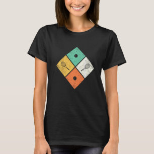 Camiseta Raquete de Ténis Vintage para Bola de Ténis
