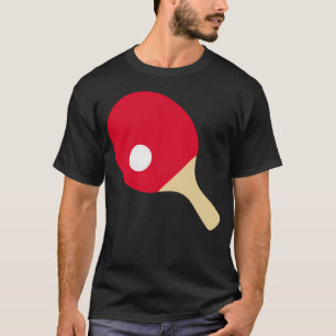 Camiseta Raquete e Bola de Tênis de Mesa