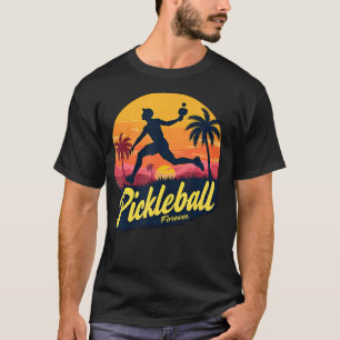 Camiseta Raquete Esportiva de Pickleball Forever Sunset