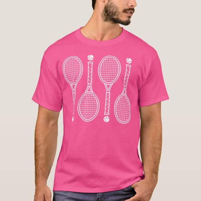 Camiseta Raquetes de Ténis Bolas (Frente)