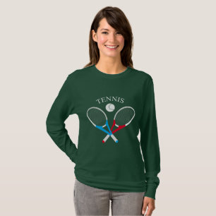 Camiseta Raquetes de tênis e bola de tênis