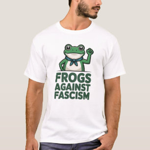 Camiseta Rãs Contra o Fascismo - Protesto da Rã de Portland