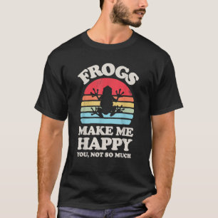 Camiseta Rãs Me Fazem Feliz Você Não Tanto Sapo Engraçado