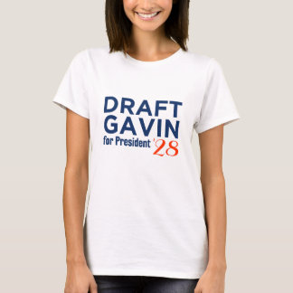 Camiseta Rascunho Gavin Newsom para Presidente 202