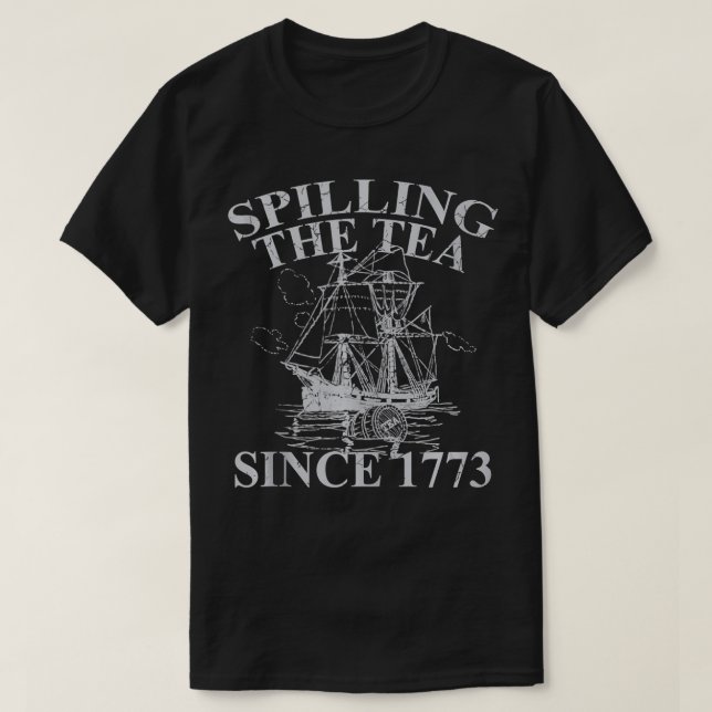 Camiseta Rasgando O Chá Desde 1773 Tanque De Presente Engra (Frente do Design)
