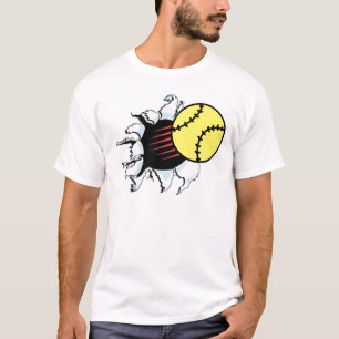 Camiseta Rasgo do softball ele