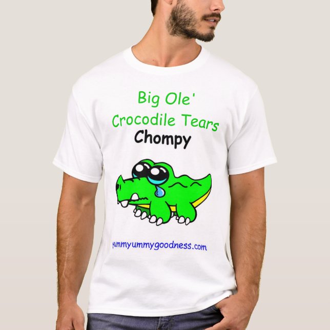 Camiseta Rasgos de crocodilo grandes de Ole (Frente)