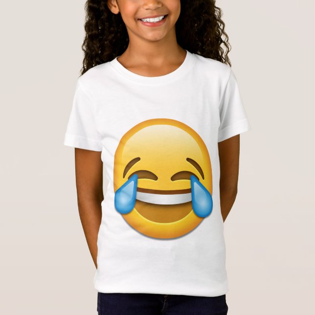 Camiseta Rasgos do emoji da alegria engraçados (Frente)