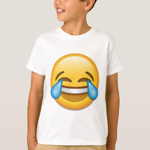 Camiseta Rasgos do emoji da alegria engraçados
