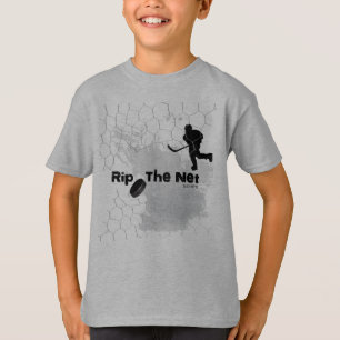 Camiseta Rasgue o jogador de hóquei líquido