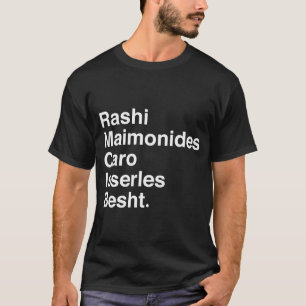 Camiseta Rashi, Maimonides...