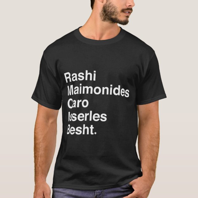 Camiseta Rashi, Maimonides... (Frente)