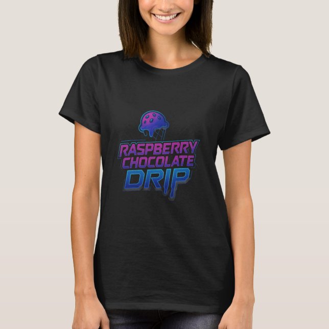 Camiseta Raspberry Chocolate Chip Drip Ice Cream Lover Funn (Frente)