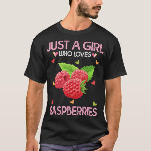Camiseta Raspberry Fruta Lover Apenas Uma Menina Que Ama Ra