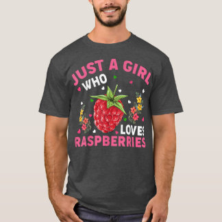 Camiseta Raspberry Fruta Lover Apenas Uma Menina Que Ama Ra