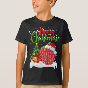 Camiseta Raspberry Lover Xmas Lighting Papais noeis Raspber