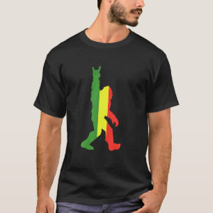 Camiseta Rasta Bigfoot Rock and Roll for Sasquatch Trust