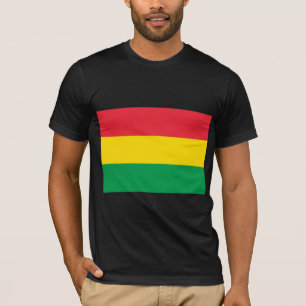 Camiseta Rasta colore o teste padrão vermelho amarelo verde
