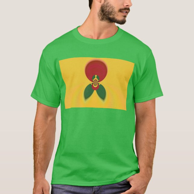 Camiseta Rasta Colors Abstrato Art Impressão (Frente)