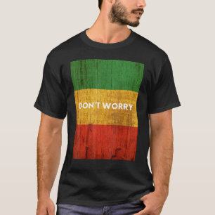 Camiseta Rasta Colors Reggae Não Preocupa Ilhas Rastafari O