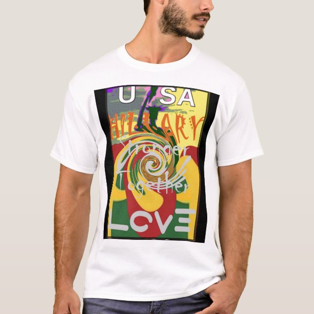 Camiseta Rasta Cores Vermelho Ouro  Verde Arte Hillary Impr (Frente)