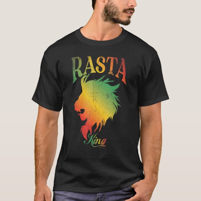 Camiseta Rasta King Reggae Estilo Para Música Reggae (Frente)