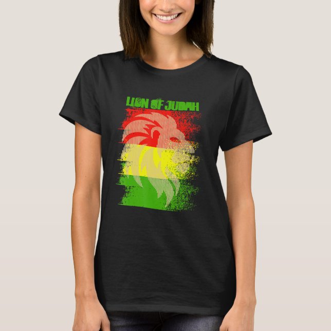 Camiseta Rasta Leão De Judah Reggae Raízes Jamaica Rasta Re (Frente)